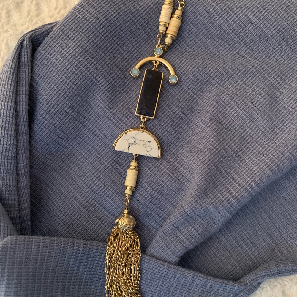 Long marble necklace